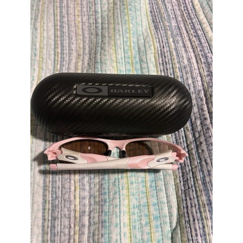 Oakley Flak Jacket 1.0 Sunglasses White Pink/G30 Y2k Fashion With Oakley Case